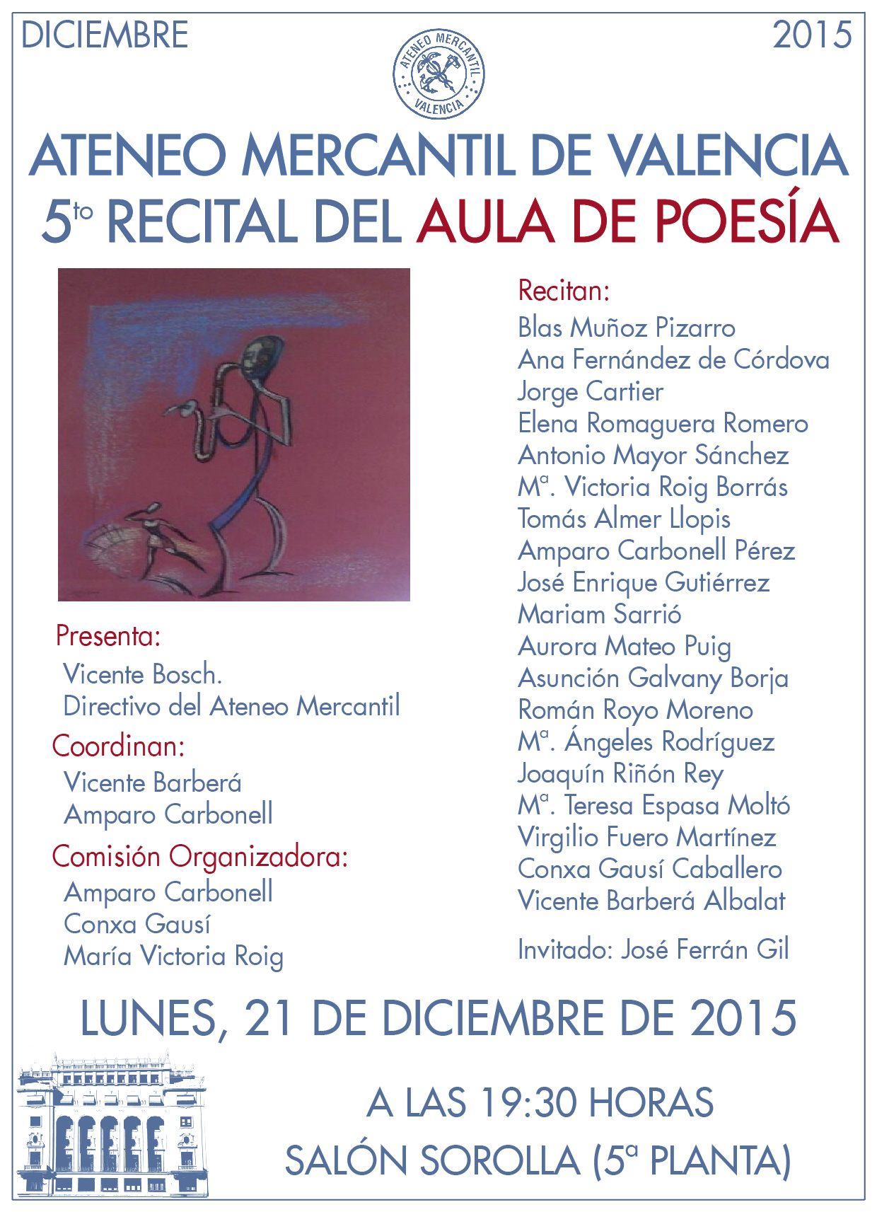20151221 - V RECITAL DE EL AULA DE POESIA DEL ATENEO