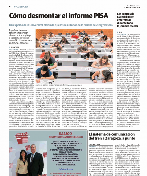 Noticia publicada en LAS PROVINCIAS