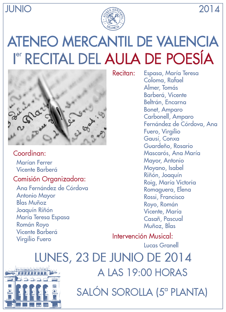 20140623 - I RECITAL DE EL AULA DE POESIA DEL ATENEO