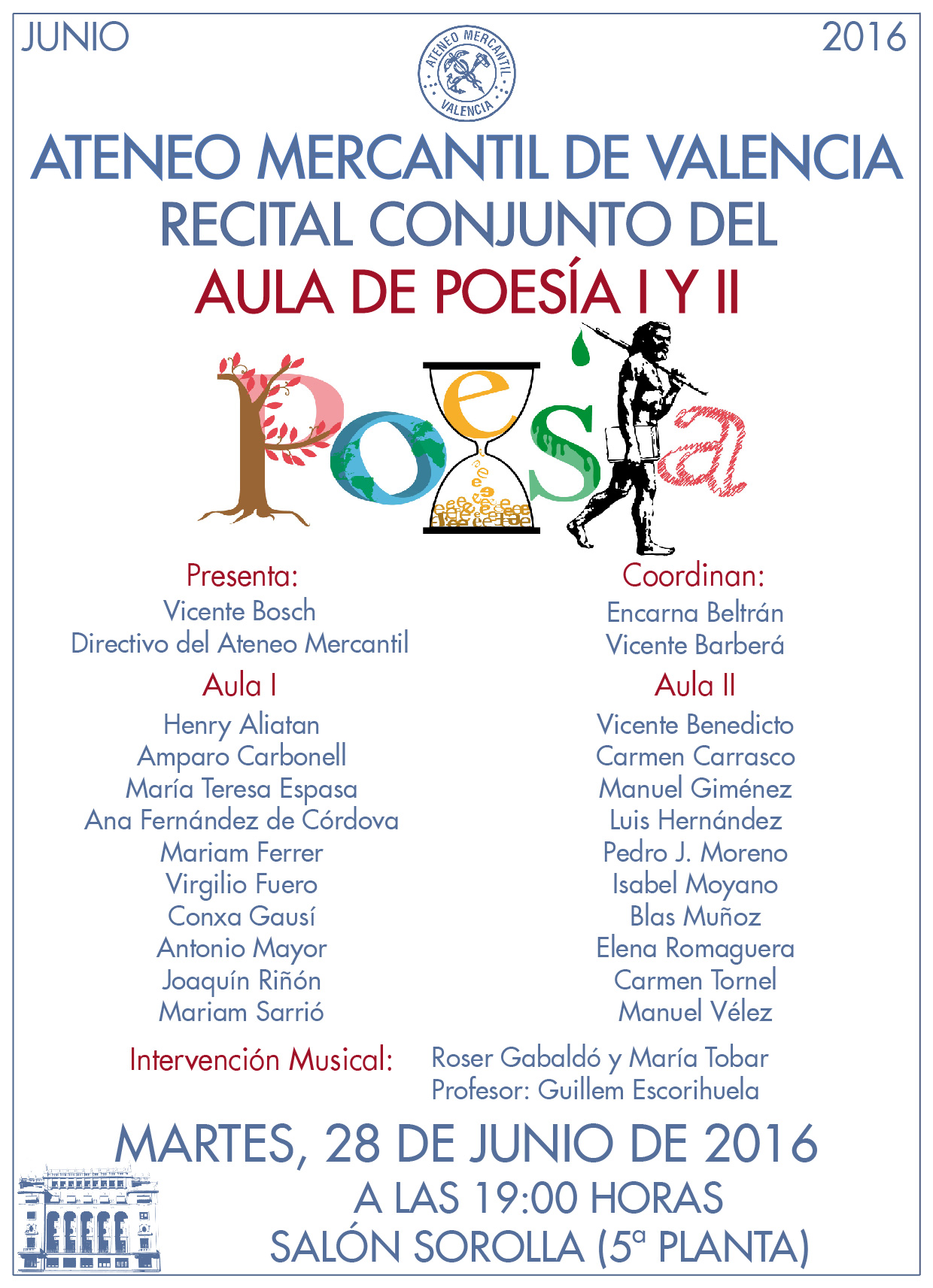 20160628 - RECITAL CONJUNTO DEL AULA DE POESIA I Y II