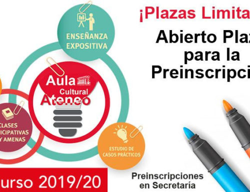 Abierto el plazo para la Preinscripción del Aula Cultural 2019-20